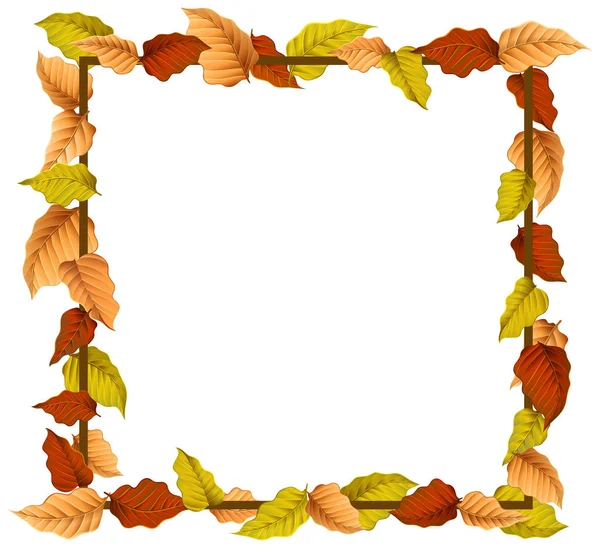 Eine Illustration Der Herbstblattränder — Stockvektor