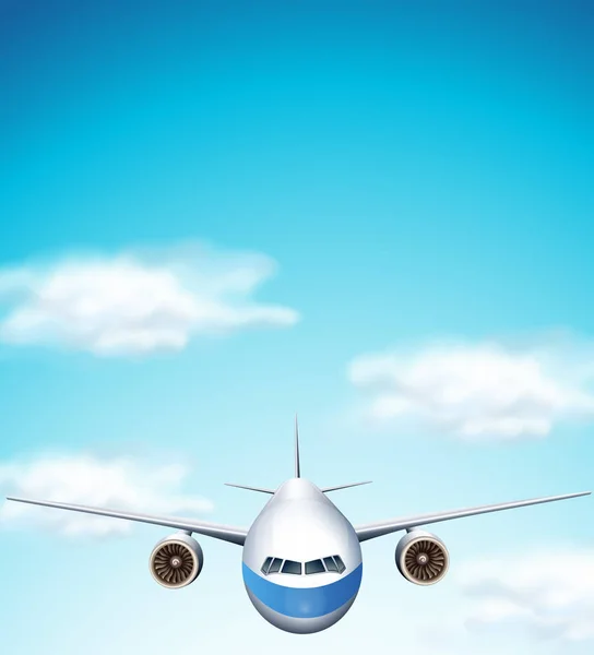 Airplane Sky Illustration — Stock Vector