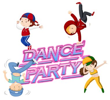 A dance party icon illustration clipart