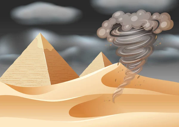 Tornado Der Wüste — Stockvektor