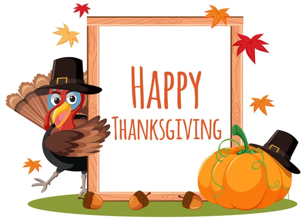 Happy Thanksgiving Kort Konceptet Illustration — Stock vektor