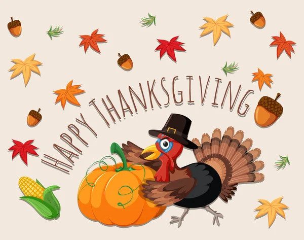 Happy Thanksgiving Konceptet Kort Illustration — Stock vektor