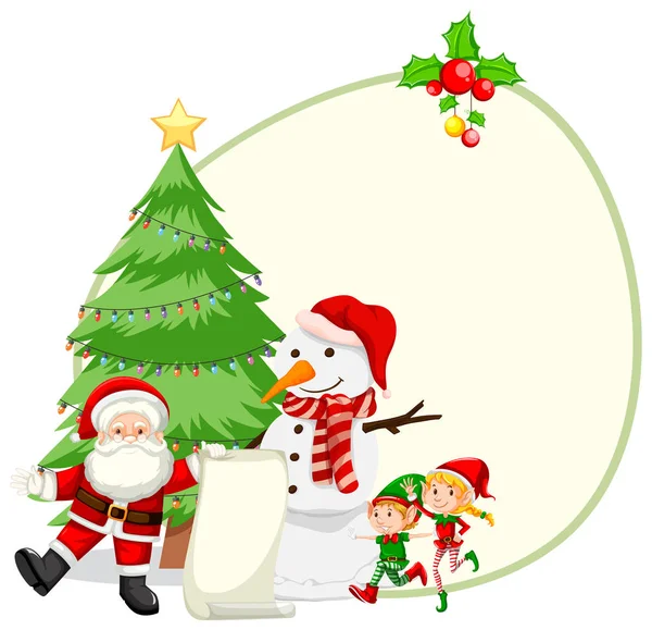 Щаслива Ілюстрація Шаблону Різдвяних Листівок — стоковий вектор