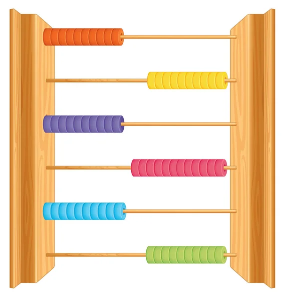 Abacus Whute Background Illustration — Stock Vector