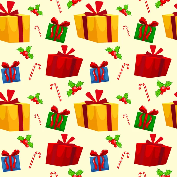 Vánoční Téma Bezešvé Tapety Obrázek — Stockový vektor