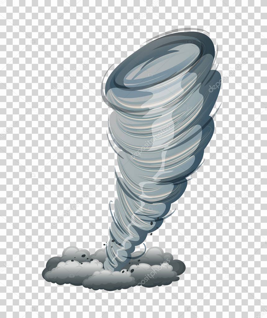 Large tornado isolated graphic illustration