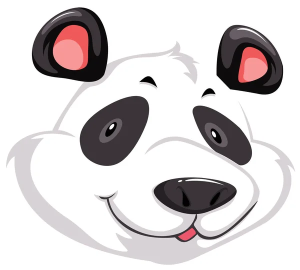 Uma Cabeça Panda Ilustração — Vetor de Stock