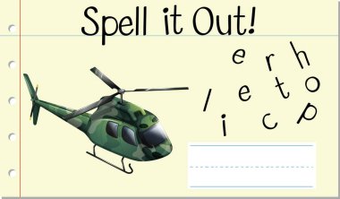 Helikopter illüstrasyon büyü