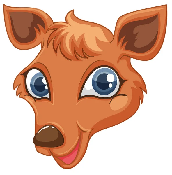 Face Deer Illustration — Stock Vector