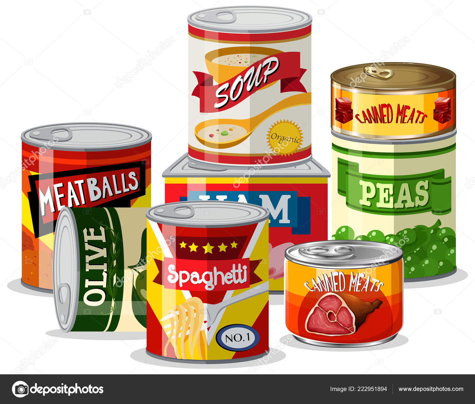 Concepto de alimentos, ilustración vectorial — Vector de stock