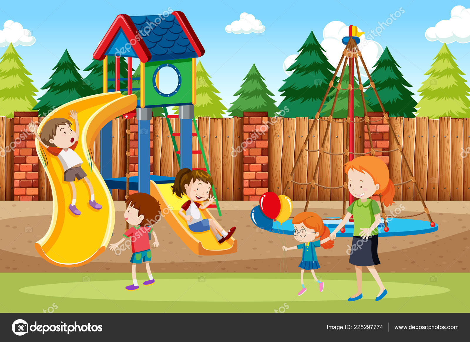 People Playground Illustration Stock Vector By, 44% OFF