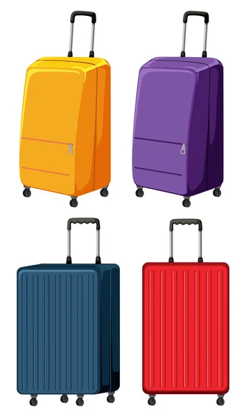 Set Unterschiedlicher Gepäckabbildungen — Stockvektor