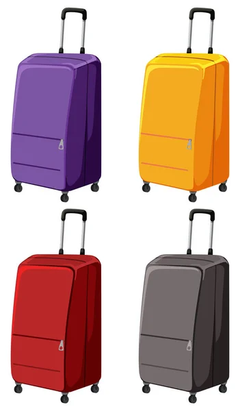 Set Unterschiedlicher Gepäckabbildungen — Stockvektor