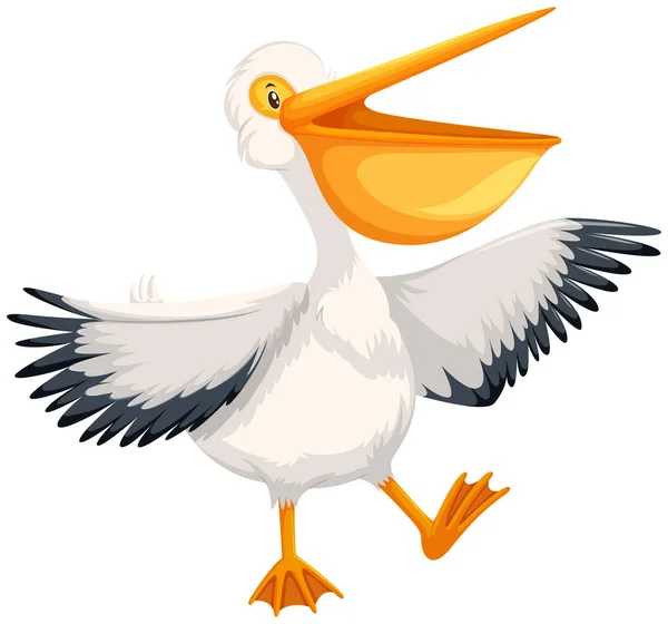 A happy pelican character illustration