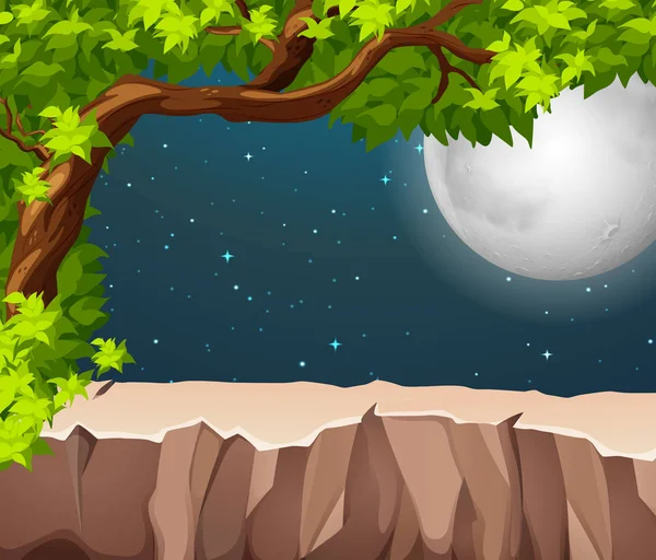 Eine Natur Klippe Hintergrund Illustration — Stockvektor