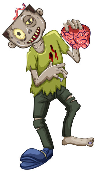 A male zombie character illustration
