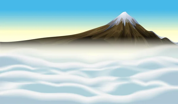 Nature Vue Montagne Illustration — Image vectorielle