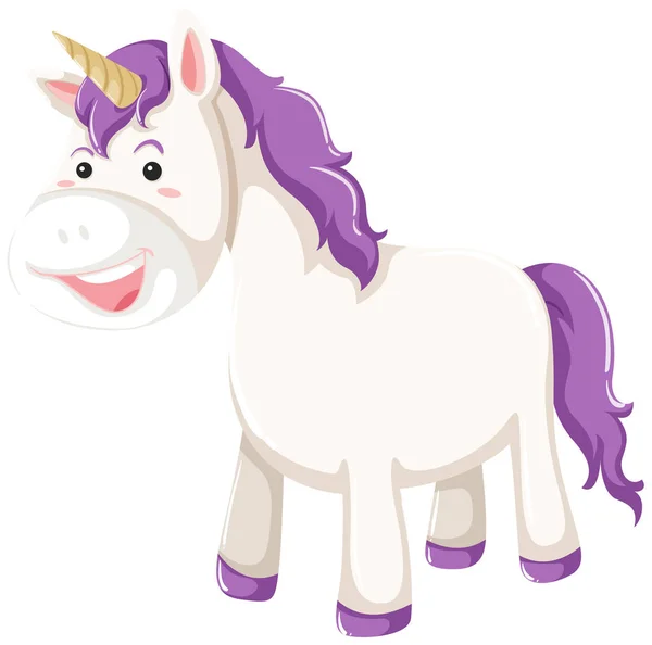 Unicorn Character White Background Illustration — Stock Vector