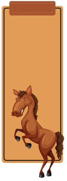 Лошадь Пустой Иллюстрации Шаблона — стоковый вектор