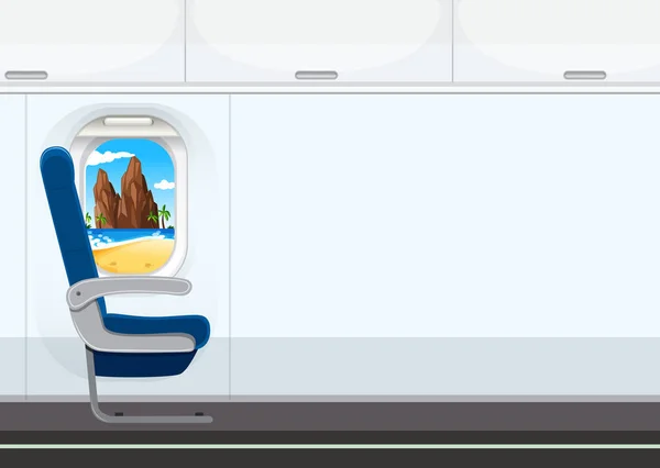 Ein Sitz Flugzeug Illustration — Stockvektor