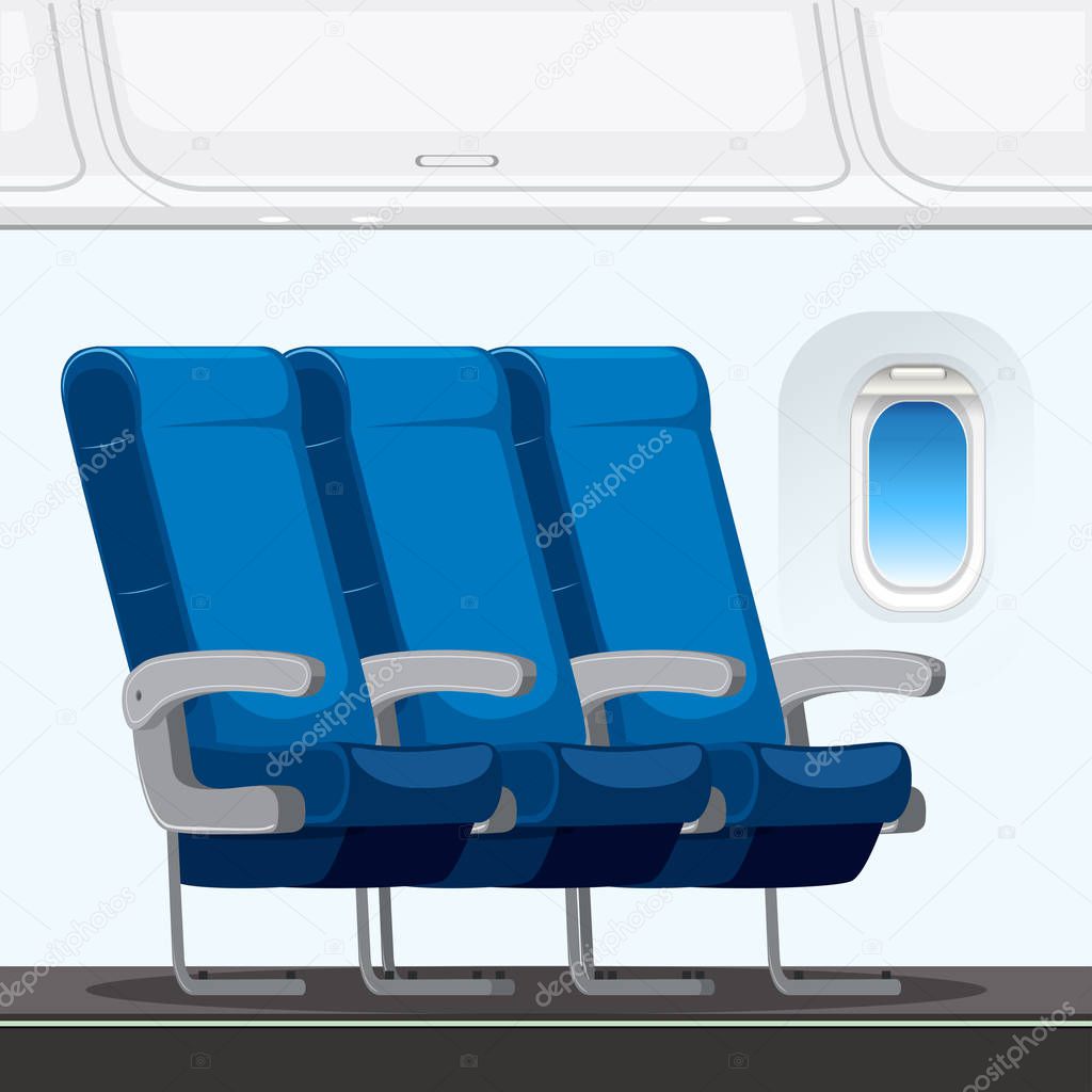 An airplane seat layout illustration