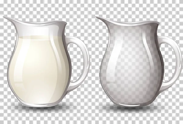 Lait Pot Illustration Fond Transparente — Image vectorielle