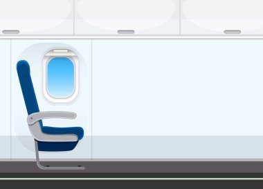 Boş uçak kabin arka plan illüstrasyon