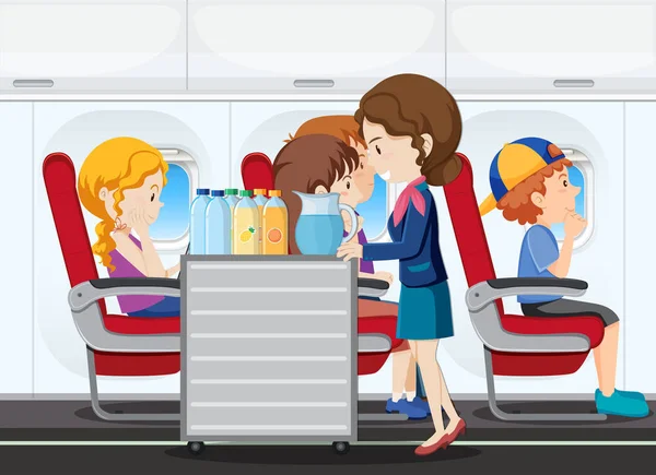 Service Sur Illustration Avion — Image vectorielle