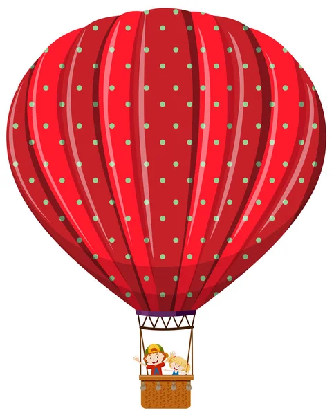 Isolierte Kinder Heißluftballon Illustration — Stockvektor