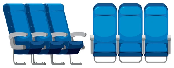 Conjunto Ilustración Del Asiento Del Avión — Vector de stock