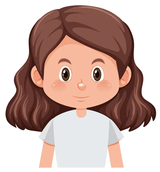 Personaje Femenino Sobre Fondo Blanco Ilustración — Vector de stock