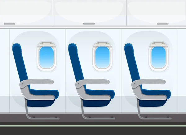 Assento Avião Ilustração Cabine — Vetor de Stock