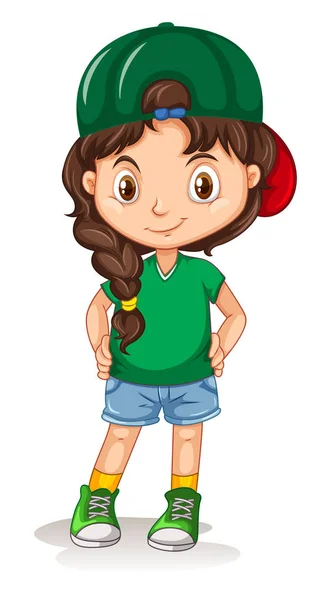Sporty Girl Cartoon Character illustration