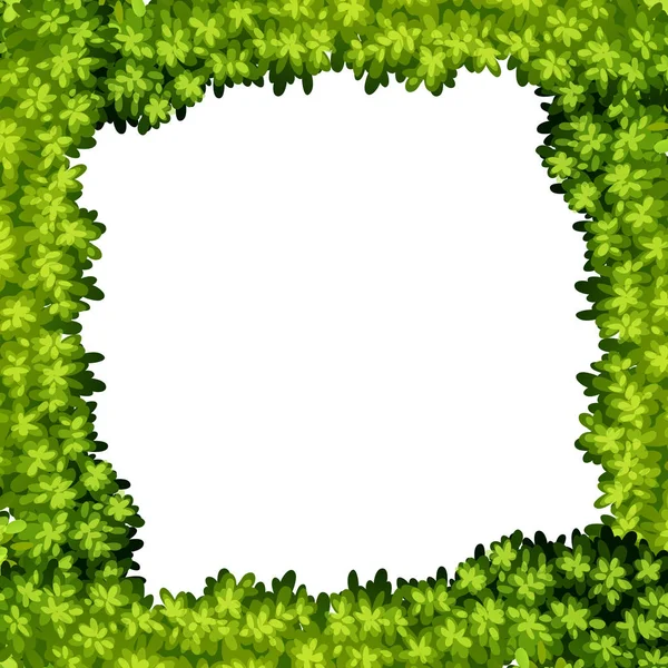 Green Leaf Frame Illustration — Stock Vector