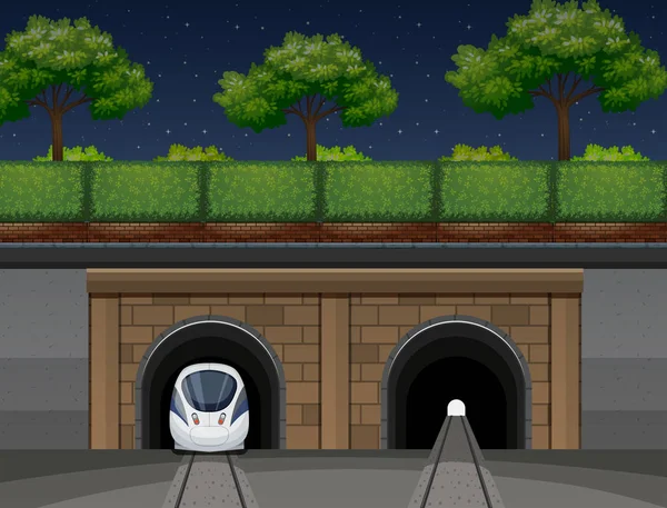 Ilustrace Podzemní Železniční Dopravy — Stockový vektor