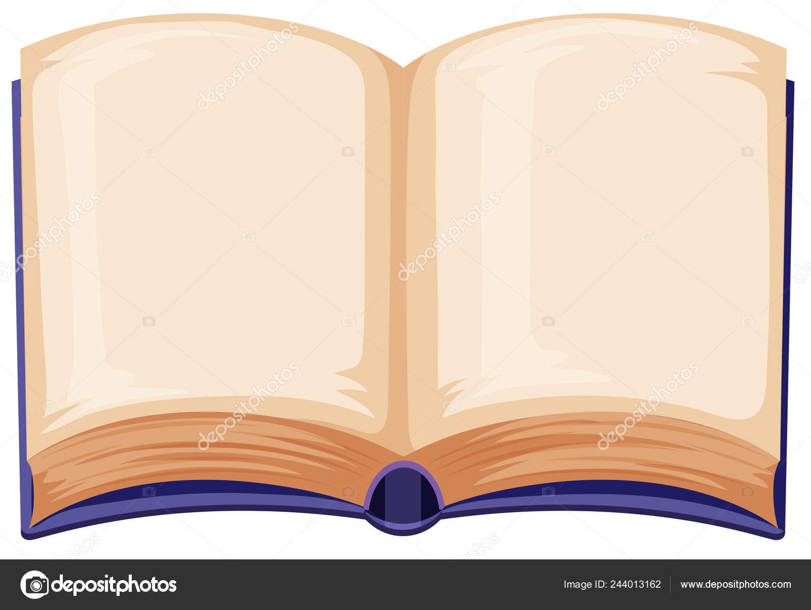 Blank Book White Background Illustration Stock Vector Image by