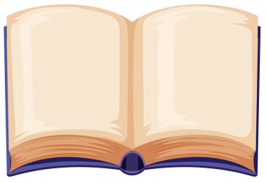 Beyaz arka plan illüstrasyon boş kitap