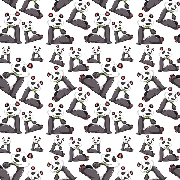 Panda Seamless Pattern Illustration — Stock Vector