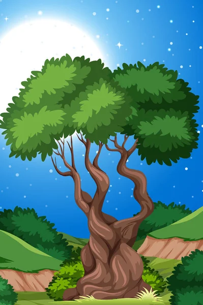 A tree in nature background illustration