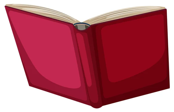 Livre Rouge Objet Sur Fond Blanc Illustration — Image vectorielle