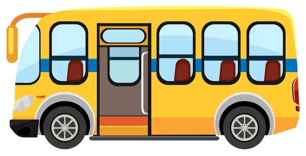 Szkolny Autobus Białym Tle Ilustracja — Wektor stockowy