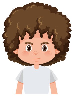 Bir esmer çocuk kıvırcık saç modeli örnek