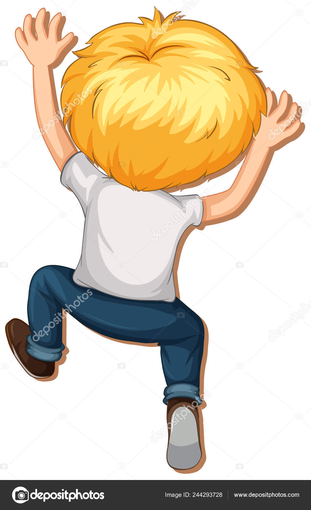 Blonde Hair Boy Climbing Illustration Stock Vector Image by ©blueringmedia #244293728 Blonde Hair Boy Climbing Illustration Stock Vector Image by ©blueringmedia #244293728