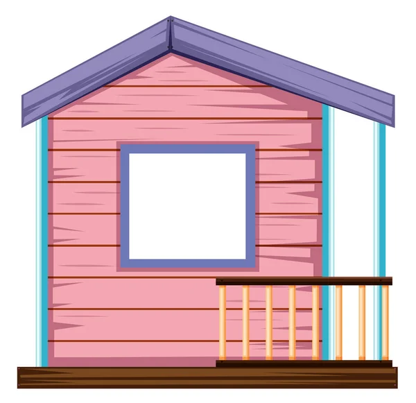 Isolated Pink Cubby House Illustration — Stock Vector