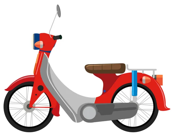 Une Moto Classique Sur Fond Blanc Illustration — Image vectorielle