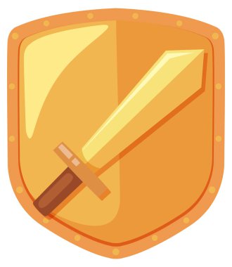 Bir kılıç kalkan logo örnek