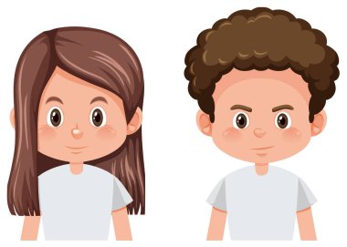 Erkek ve kadın saç modeli resimde kümesi