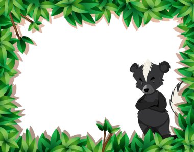 Bir kokarca doğa çerçeve resimde