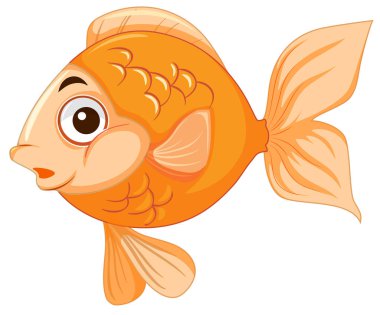 Sevimli Japon balığı karakter çizimi