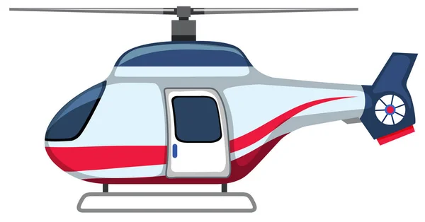 Tecknad Helikopter Vit Bakgrund Illustration — Stock vektor